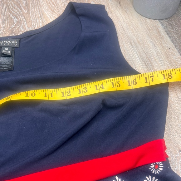 Enfocus Studio Blue and White Sleeveless Sundress - Picture 9 of 10